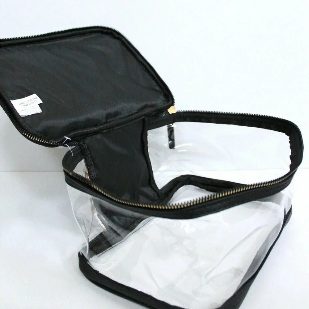 Corgi 2-Pieces Makeup Bag Set Clear and Corgi Print
